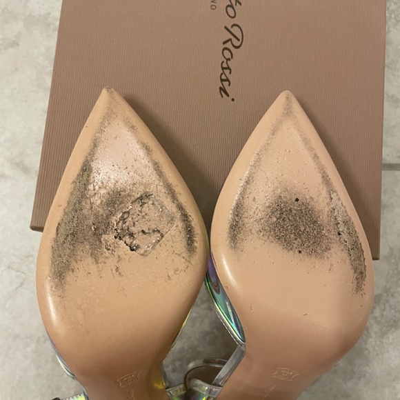 GIANVITO ROSSI Hologram 110mm Leather PVC Size 38 1/2 - Picture 8 of 12